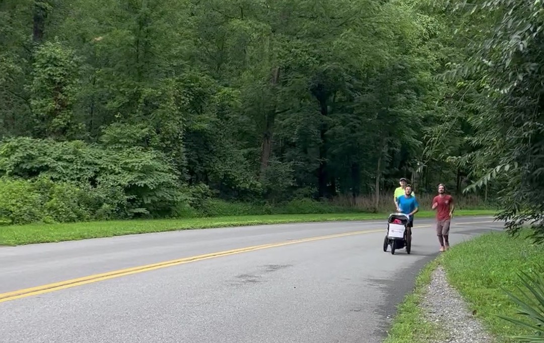 Remy finishing his 15 mile run (Photo credit: Rachel)