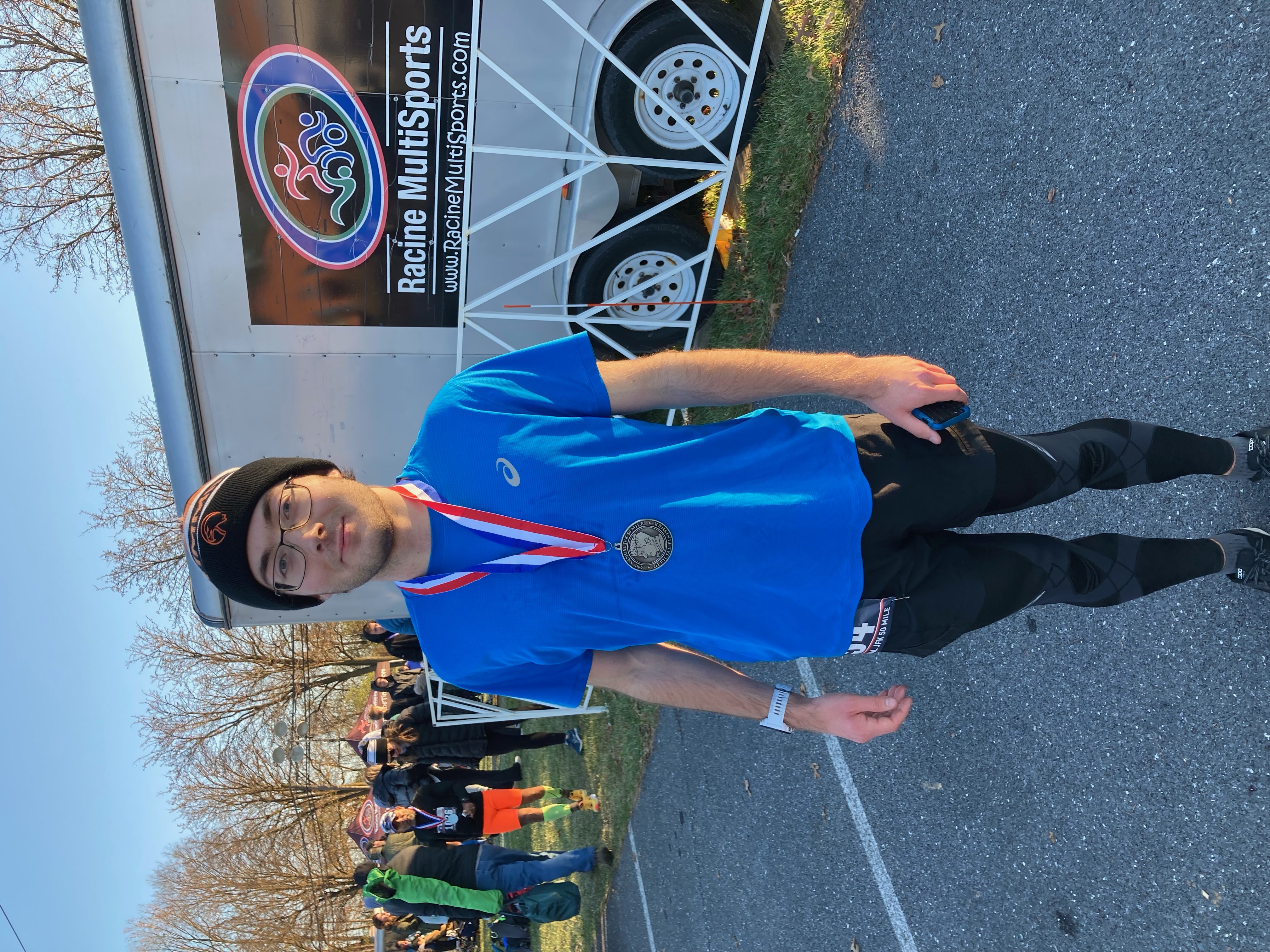 Finish line of the JFK 50, 2022