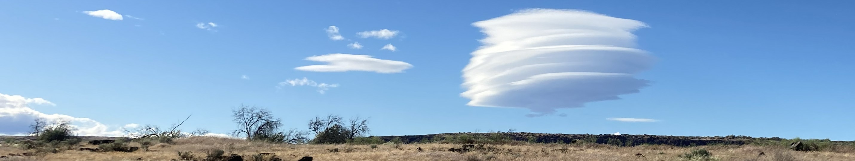 UFO-shaped lenticular clouds near Beverly