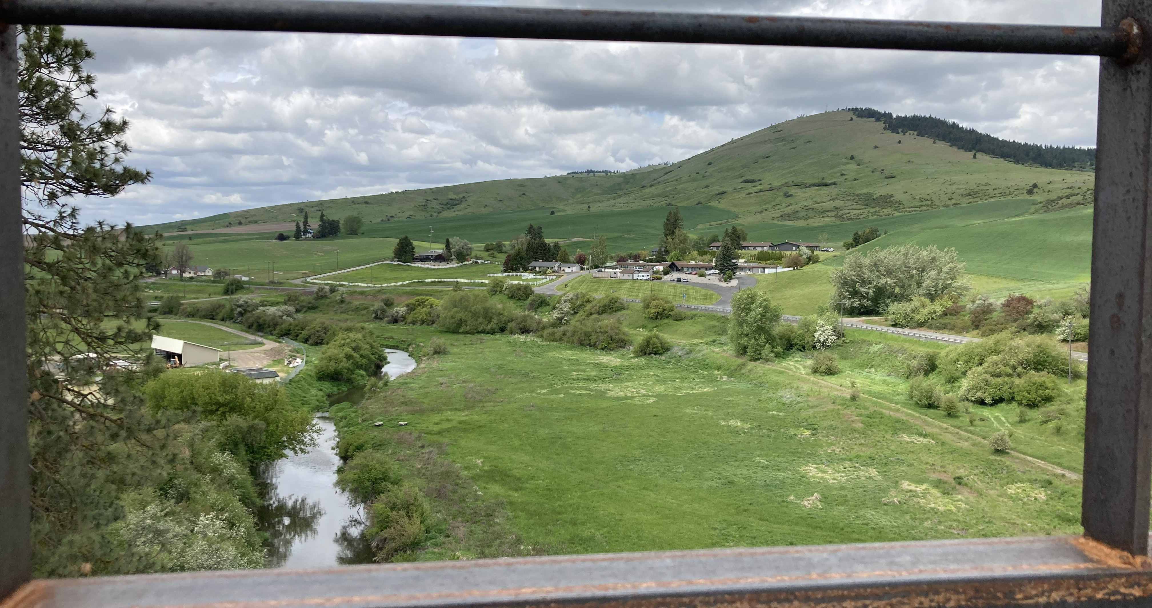 View of Hangman Creek from Tekoa Trestle